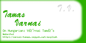 tamas varnai business card